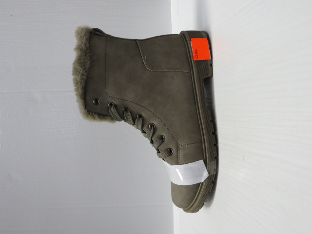 Botki damskie 3804-3 GREY 37-42 OCIEPLANE