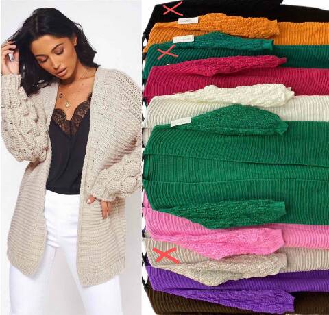 Narzutka damskie 9996 Mix kolor Standard (Towar Włoskie)