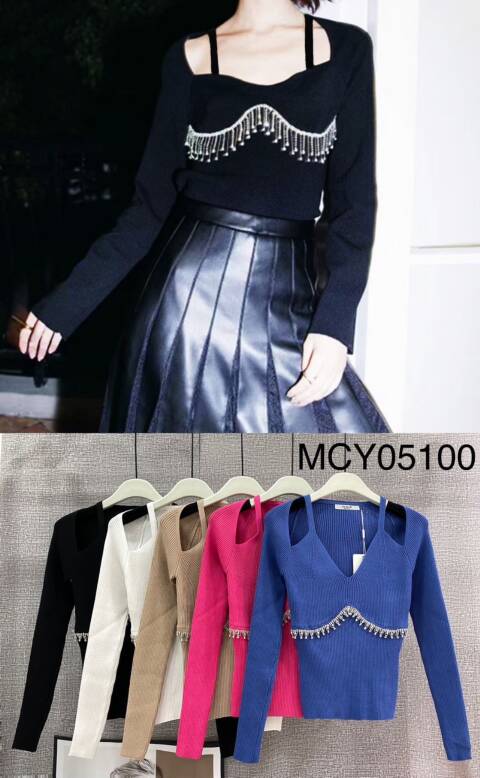 Sweter damskie MCY05100 Mix kolor Standard