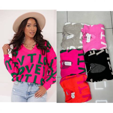 Sweter damskie 2426 Mix kolor Standard