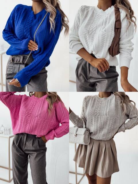Sweter damskie 2439 Mix kolor Standard (Towar Tureckie) 1