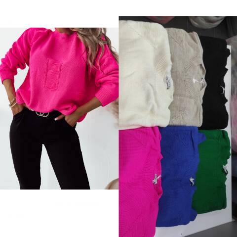 Sweter damskie 2443 Mix kolor Standard (Towar Tureckie) 1