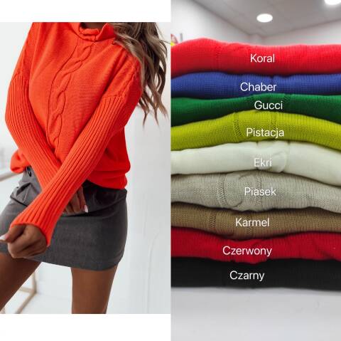 Sweter damskie 2445 Mix kolor Standard (Towar Tureckie) 1