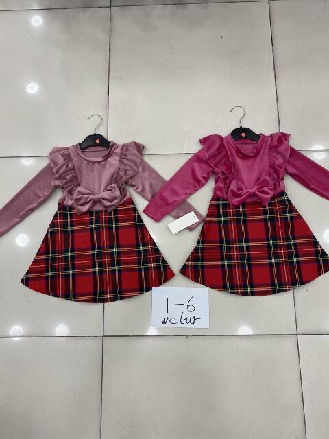 Sukienki dziewczęce 2676 1 kolor 1-6 1