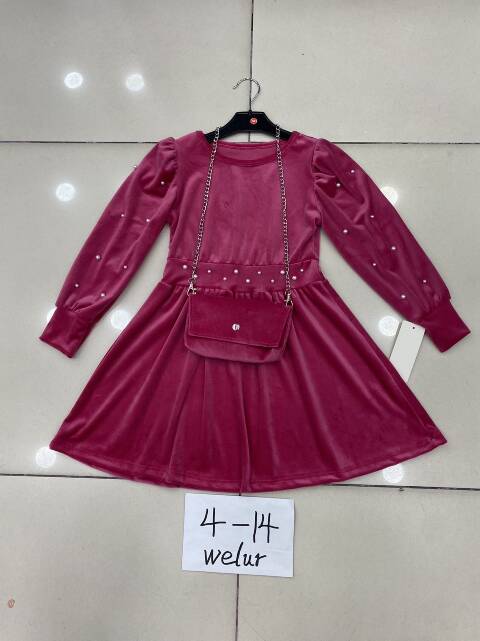 Sukienki dziewczęce 2682 1 kolor 4-14 1