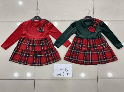 Sukienki dziewczęce 2690 1 kolor 1-6 1