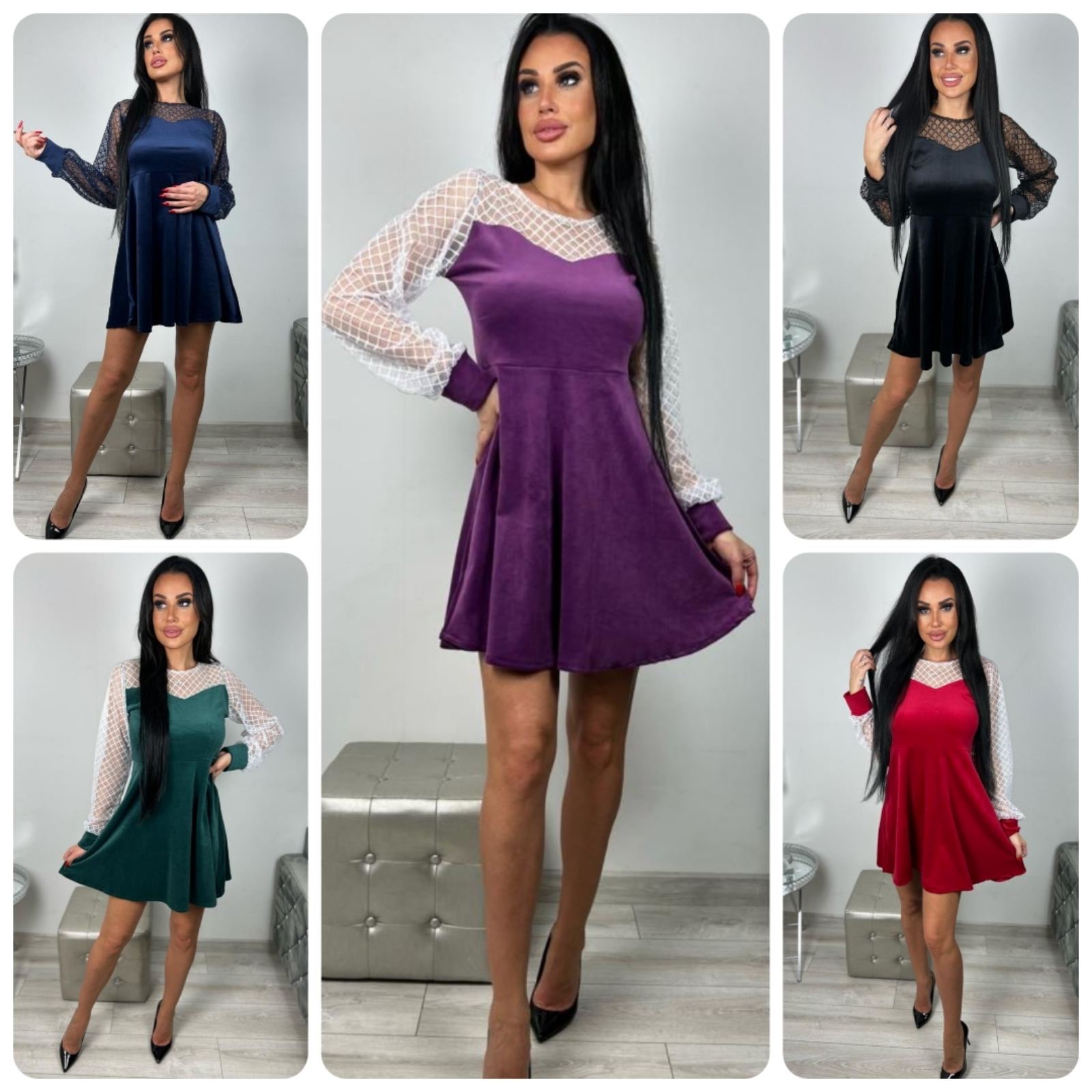 Sukienka damskie 3312 1 kolor M-2XL (Towar Ploskie)