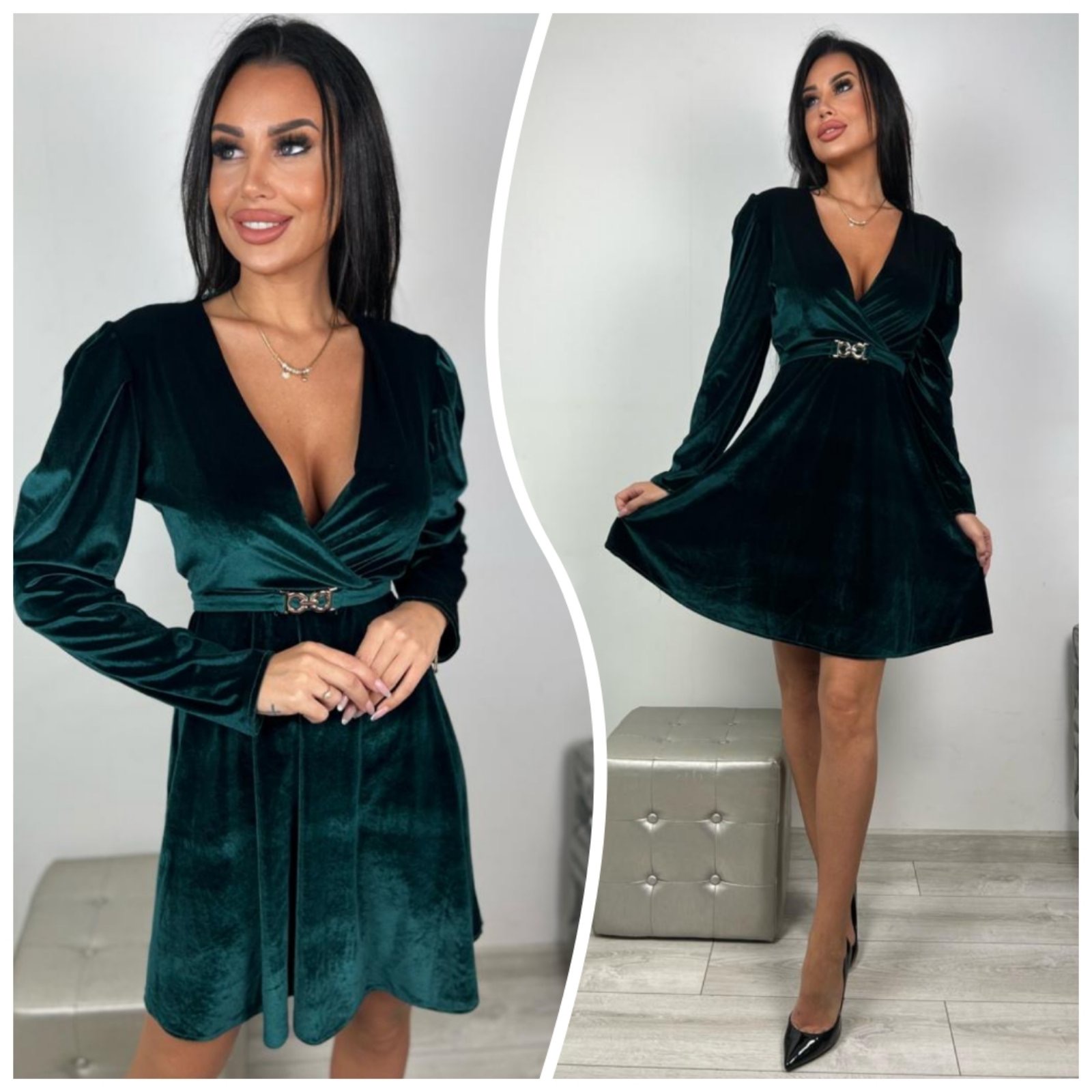 Sukienka damskie 3320 1 kolor M-2XL (Towar Ploskie)