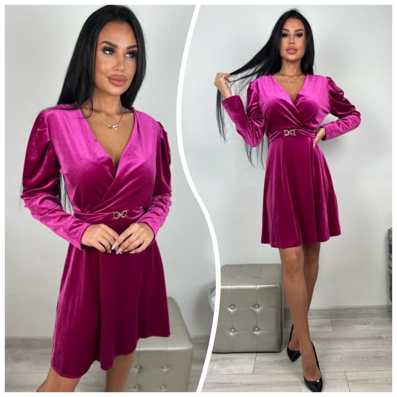 Sukienka damskie 3323 1 kolor M-2XL (Towar Ploskie)