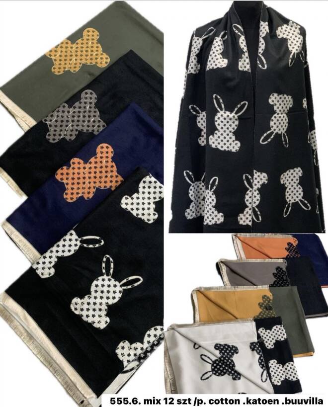 Szaliki damskie 5556 Mix KOLOR  Standard