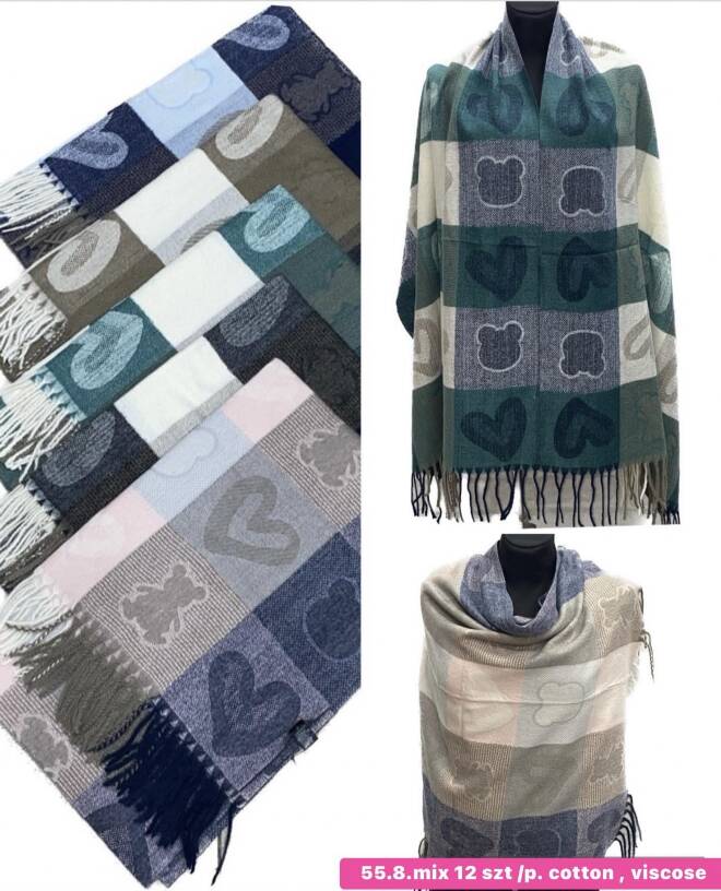 Szaliki damskie 558 Mix KOLOR  Standard 1