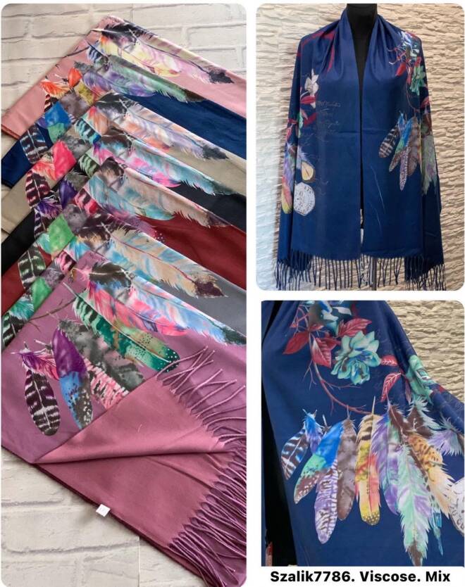 Szaliki damskie 7786 Mix KOLOR  Standard