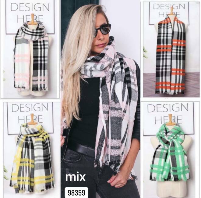 Szaliki damskie 98359 Mix KOLOR  Standard
