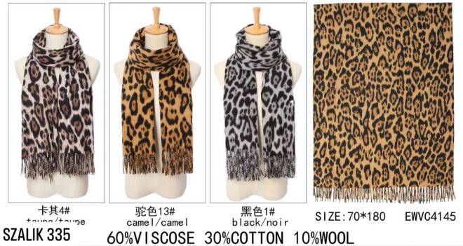 Szaliki damskie 335 Mix KOLOR  Standard