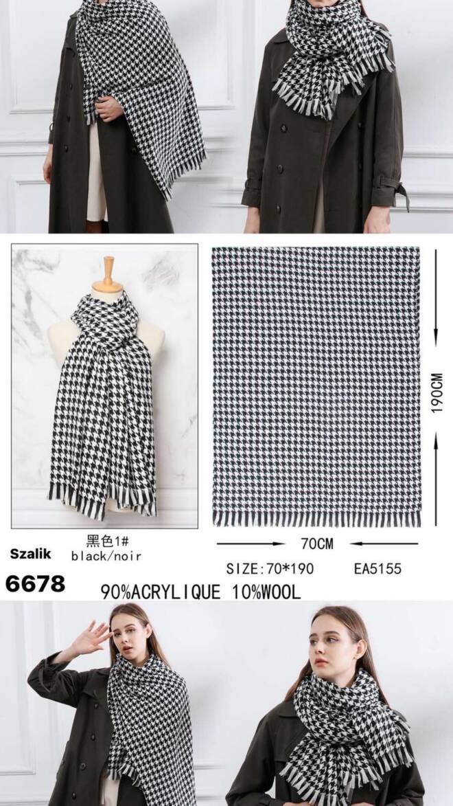 Szaliki damskie 6678 Mix KOLOR  Standard