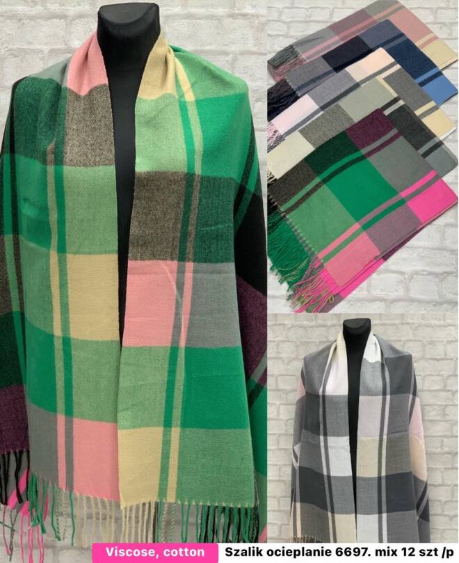 Szaliki damskie 6697 Mix KOLOR  Standard