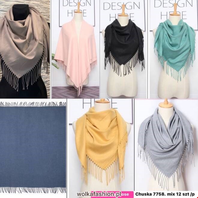 Chustka damskie 7758 Mix KOLOR  Standard