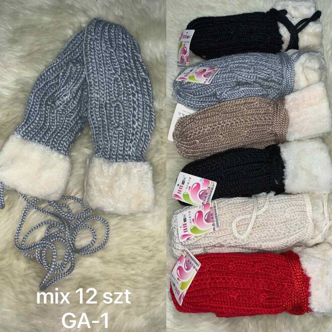 Rękawiczki damskie zimowe GA-1 Mix KOLOR  Standard