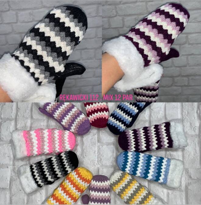 Rękawiczki damskie zimowe 112 Mix KOLOR  Standard 1