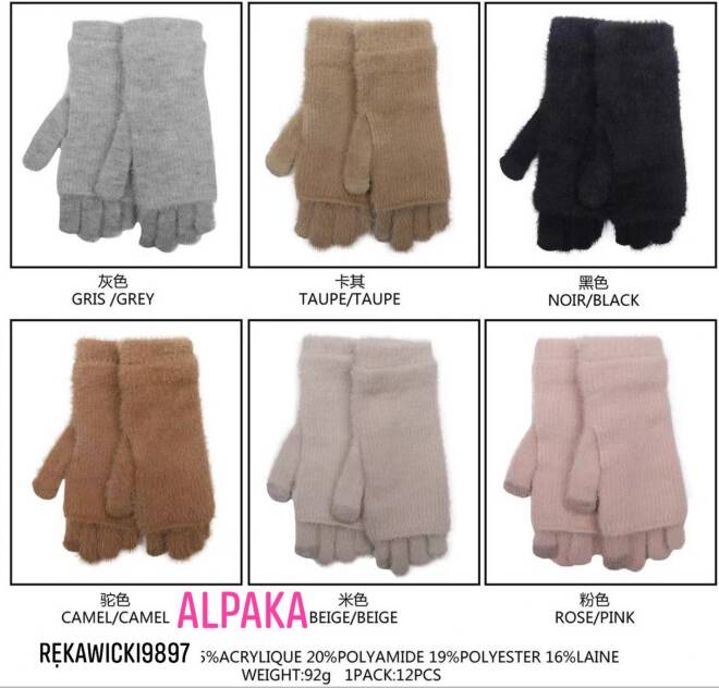 Rękawiczki damskie zimowe 9897 Mix KOLOR  Standard 1