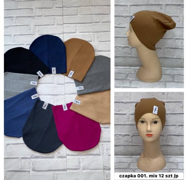 Czapka damskie 001 Mix KOLOR  Standard