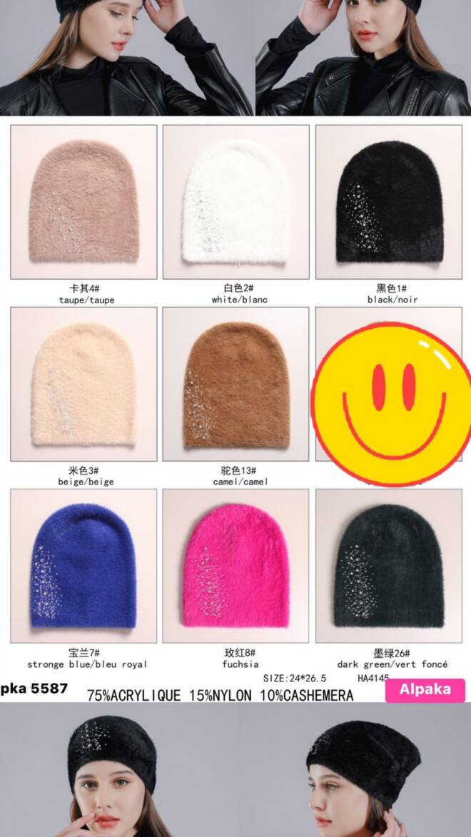 Czapka damskie 5587 Mix KOLOR  Standard 1