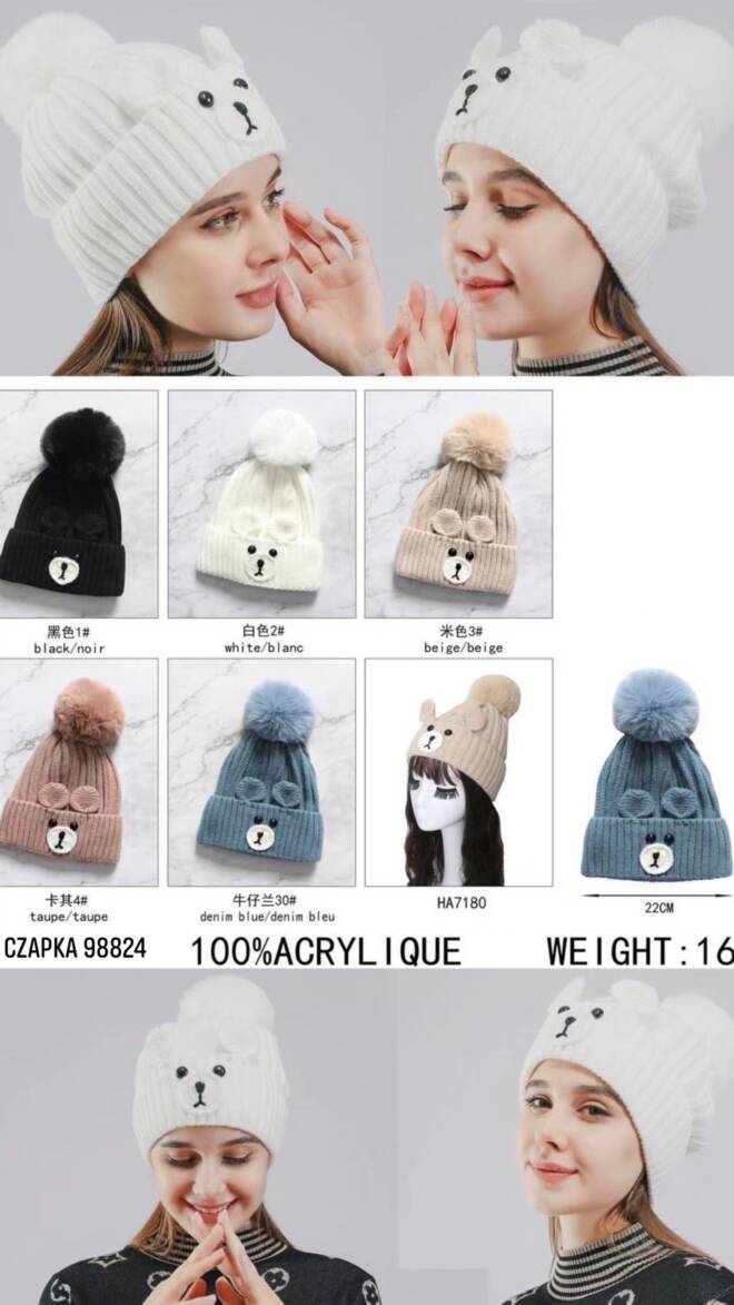 Czapka damskie 98824 Mix KOLOR  Standard 1