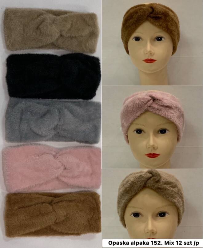 Opaska damskie zimowa 152 Mix KOLOR  Standard