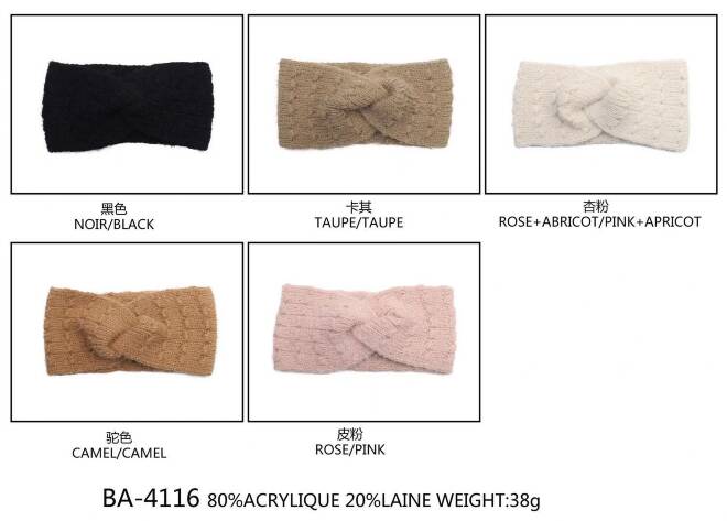 Opaska damskie zimowa BA-4116 Mix KOLOR  Standard