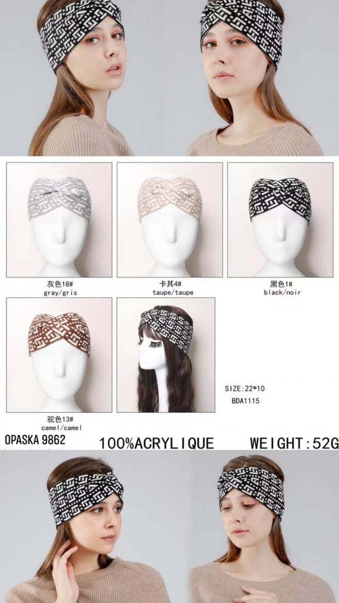 Opaska damskie zimowa 9862 Mix KOLOR  Standard 1