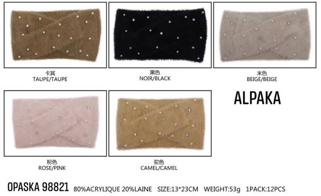 Opaska damskie zimowa 98821 Mix KOLOR  Standard 1