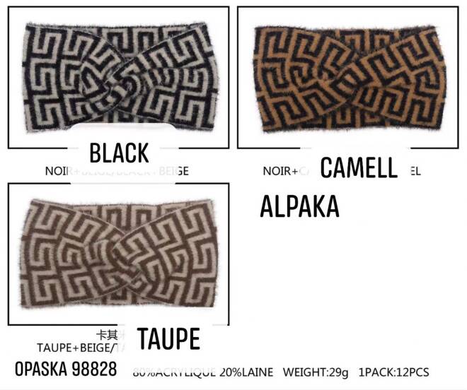 Opaska damskie zimowa 98828 Mix KOLOR  Standard 1