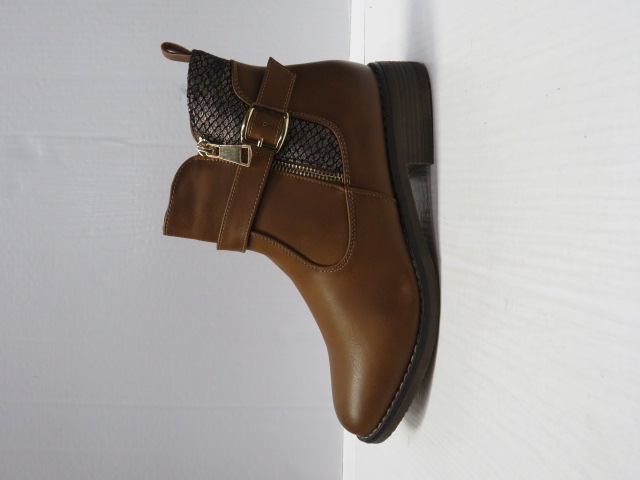 Botki damskie JM3035 CAMEL 36-41 OCIEPLANE