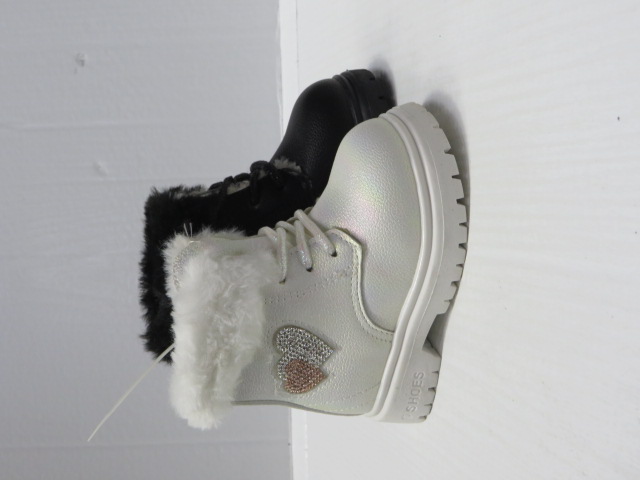 Botki Dziecięce XK308 BLACK/WHITE/PINK 20-25 OCIEPLANE 1