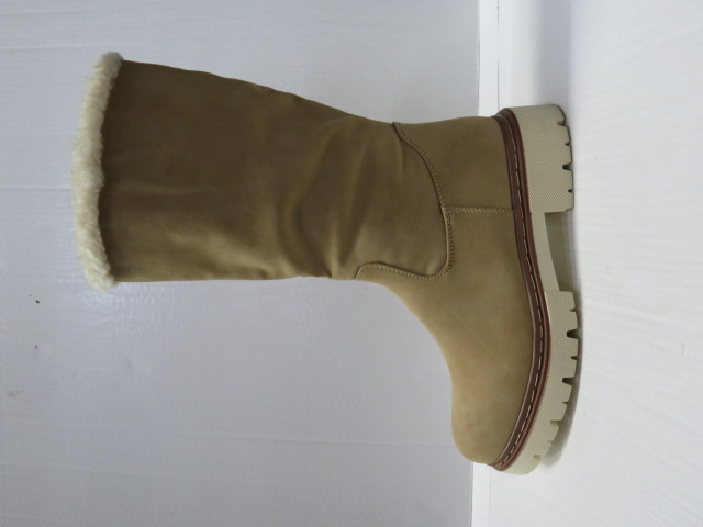 Kozaki damskie F6331 BEIGE 36-41 OCIEPLANE