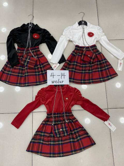 Sukienka dziewczęca 9682 1 kolor 4-14  1