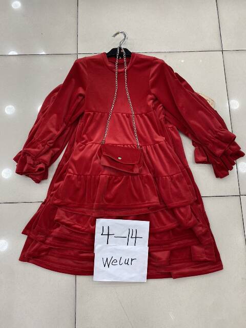 Sukienka dziewczęca 9683 1 kolor 4-14  1