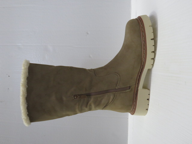 Kozaki damskie F6331 KHAKI 36-41 OCIEPLANE 1