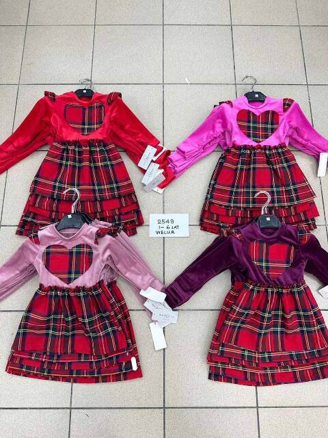 Sukienka dziewczęca 9688 1 kolor 1-6