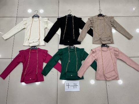 Bluzka dziewczęca 9690 1 kolor 4-14  1