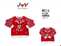 Sweter dziewczęca M016 Mix kolor 4-12
