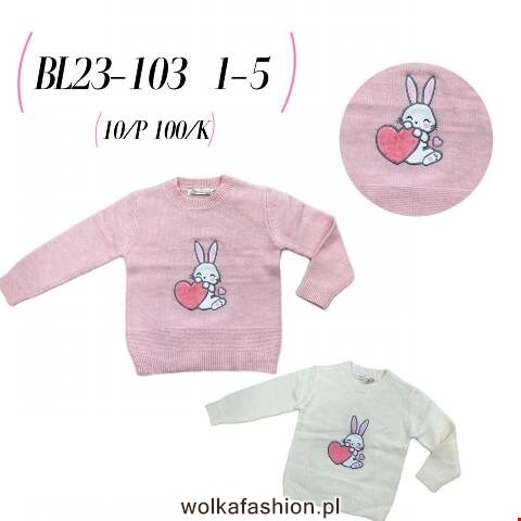Sweter dziewczęca BL23-103 Mix kolor 1-5