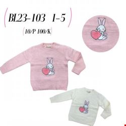 Sweter dziewczęca BL23-103 Mix kolor 1-5