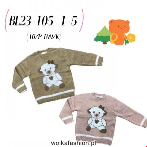 Sweter dziewczęca BL23-105 Mix kolor 1-5