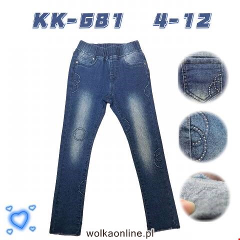  Jeansy dziewczęce KK-681 1 kolor 4-12