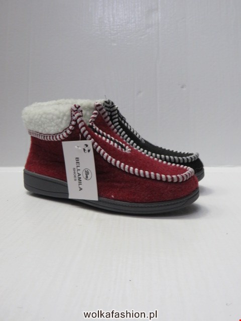 Kapcie damskie Y02-1 BLACK/GREY/WINE 37-42 OCIEPLANE 1