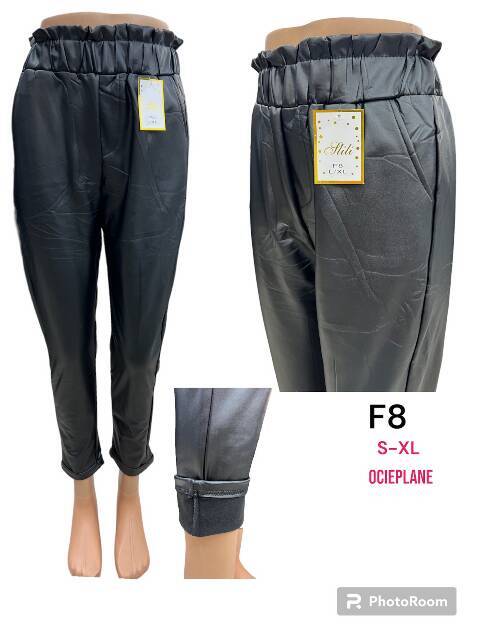 Spodnie z eko-skóry damskie F8 1 kolor S-XL