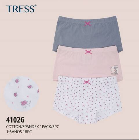 Majtki dziewczęce 4102C Mix kolor 1-6