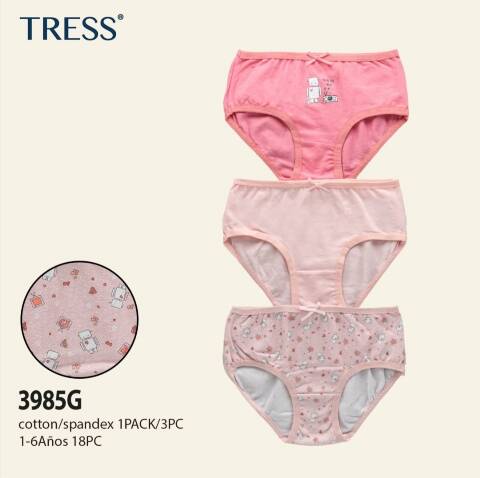 Majtki dziewczęce 3985G Mix kolor 1-6 1