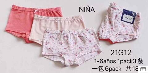 Majtki dziewczęce 21G12 Mix kolor 1-6